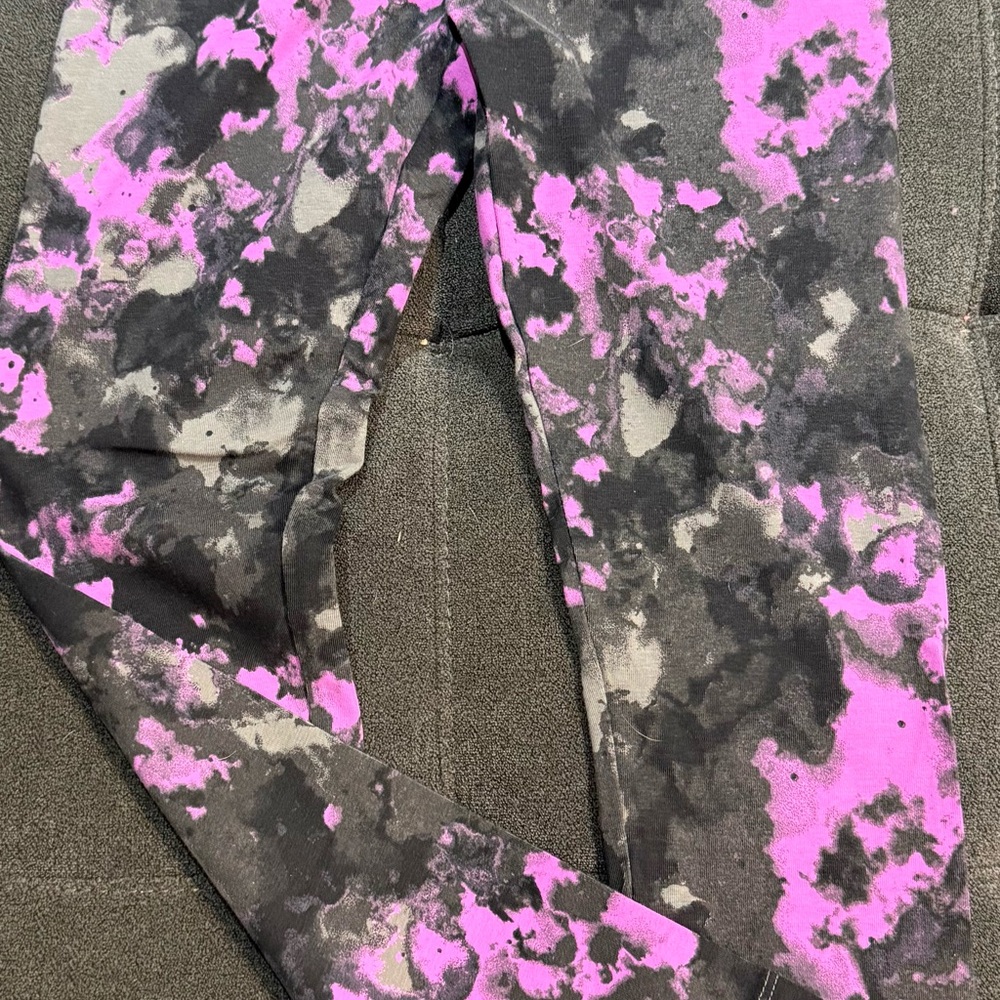 Cat & Jack Pink and Gray Tie-Dye Leggings